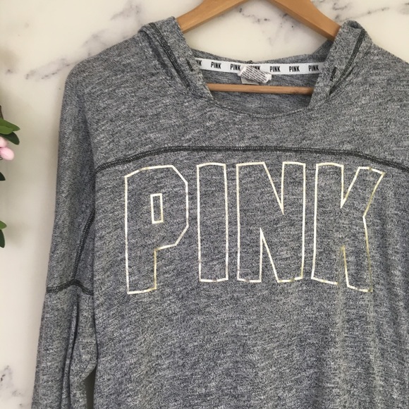 💕SOLD💕PINK Victoria Secret Cut Out Back Hoodie - Picture 2 of 6